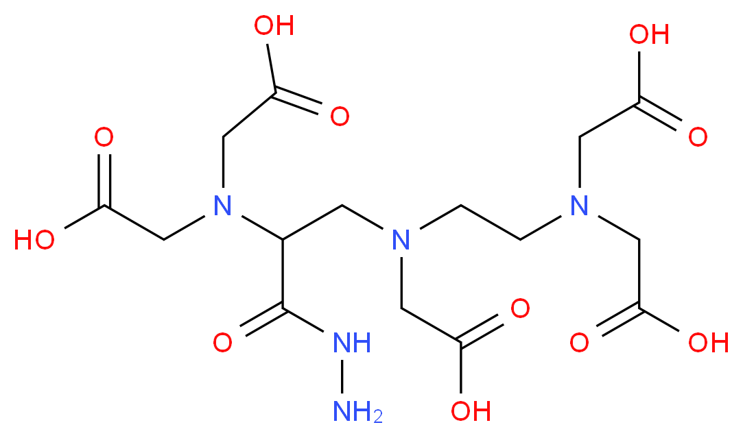 N4,Nα,Nα,Nε,Nε-[Pentakis(carboxymethyl)]-N4-(carboxymethyl)-2,6-diamino-4-azahexanoic Hydrazide_分子结构_CAS_412334-17-9)