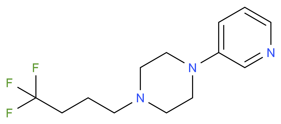 1-(3-pyridinyl)-4-(4,4,4-trifluorobutyl)piperazine_分子结构_CAS_)