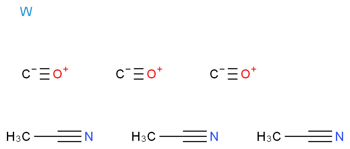 三(乙酰腈)三羰基钨(0)_分子结构_CAS_16800-47-8)