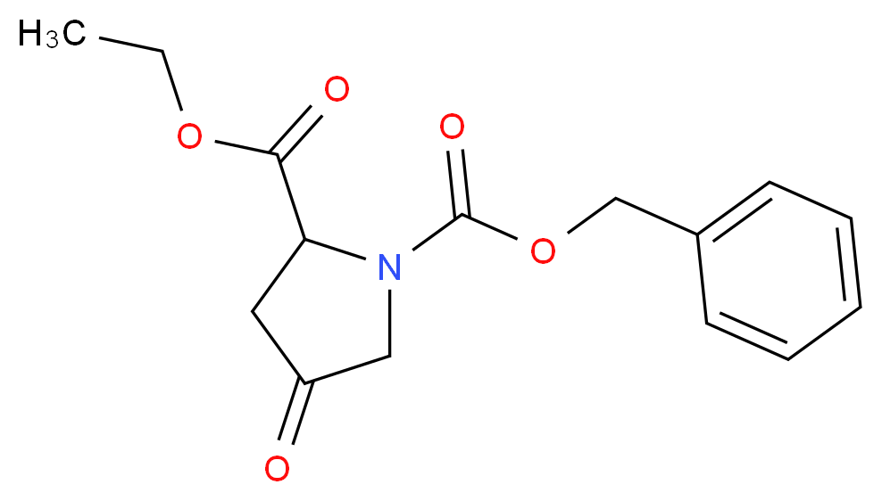 1-Benzyl 2-ethyl 4-oxopyrrolidine-1,2-dicarboxylate_分子结构_CAS_)