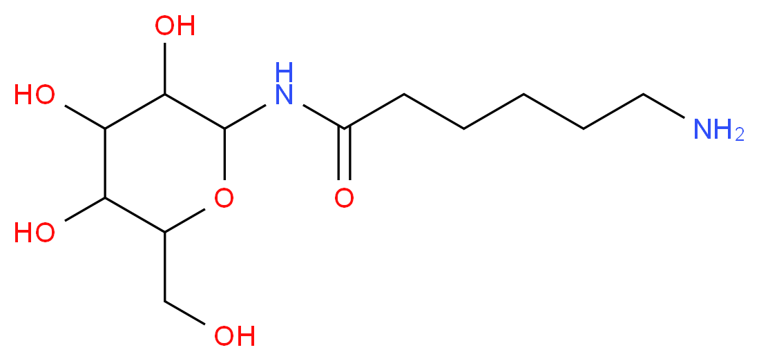 6-amino-N-[3,4,5-trihydroxy-6-(hydroxymethyl)oxan-2-yl]hexanamide_分子结构_CAS_38822-56-9