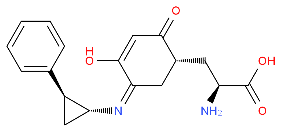 2-Amino-3-[4-Hydroxy-6-Oxo-3-(2-Phenyl-Cyclopropylimino)-Cyclohexa-1,4-Dienyl]-Propionic Acid_分子结构_CAS_)