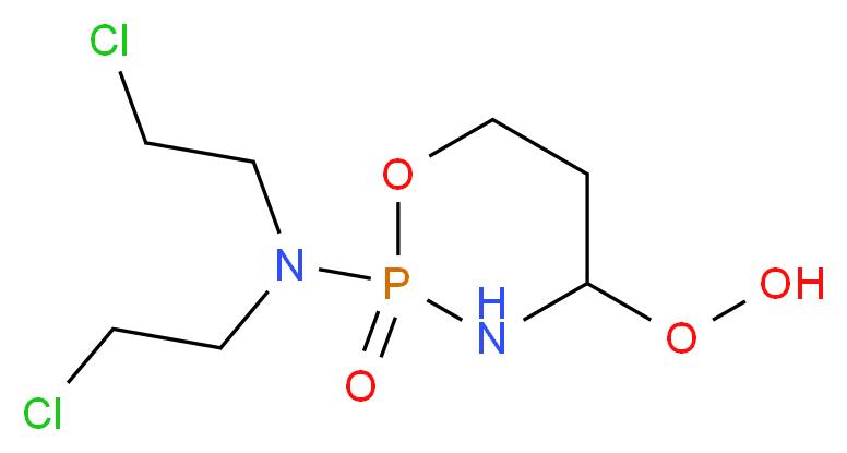 2-[bis(2-chloroethyl)amino]-4-hydroperoxy-1,3,2λ<sup>5</sup>-oxazaphosphinan-2-one_分子结构_CAS_39800-16-3