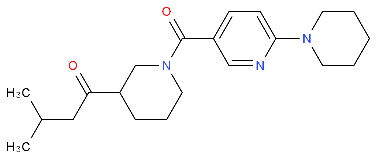 3-methyl-1-{1-[(6-piperidin-1-ylpyridin-3-yl)carbonyl]piperidin-3-yl}butan-1-one_分子结构_CAS_)