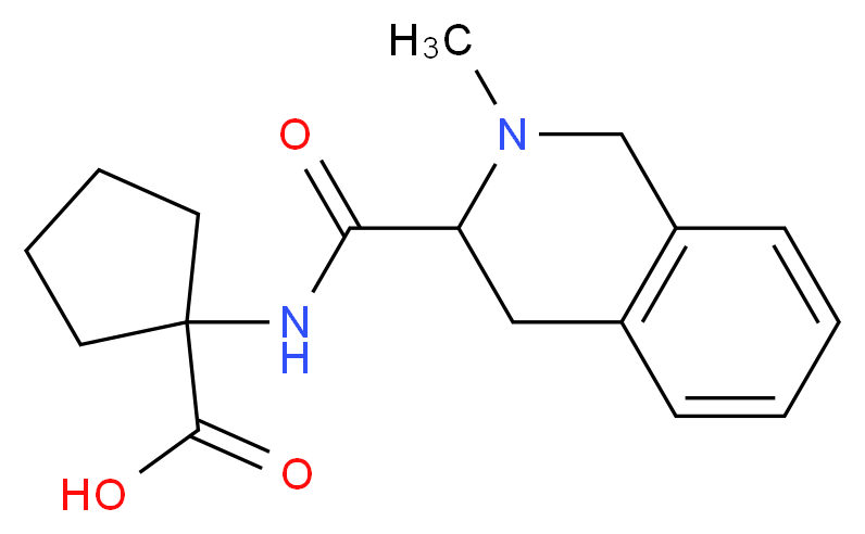 1-{[(2-methyl-1,2,3,4-tetrahydro-3-isoquinolinyl)carbonyl]amino}cyclopentanecarboxylic acid_分子结构_CAS_)
