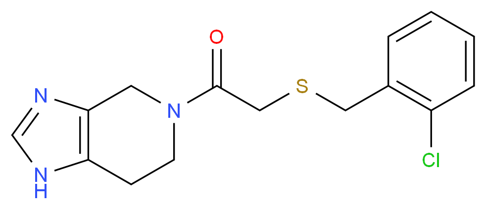 5-{[(2-chlorobenzyl)thio]acetyl}-4,5,6,7-tetrahydro-1H-imidazo[4,5-c]pyridine_分子结构_CAS_)