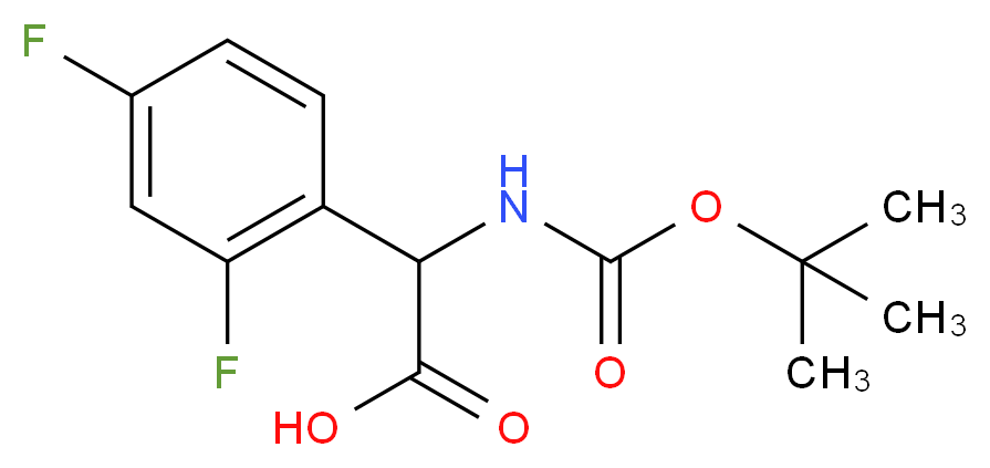 Benzeneacetic acid, α-[[(1,1-dimethylethoxy)carbonyl]amino]-2,4-difluoro-_分子结构_CAS_1025496-16-5)