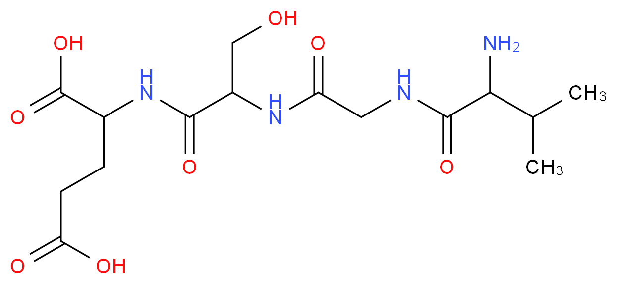 2-{2-[2-(2-amino-3-methylbutanamido)acetamido]-3-hydroxypropanamido}pentanedioic acid_分子结构_CAS_61756-22-7
