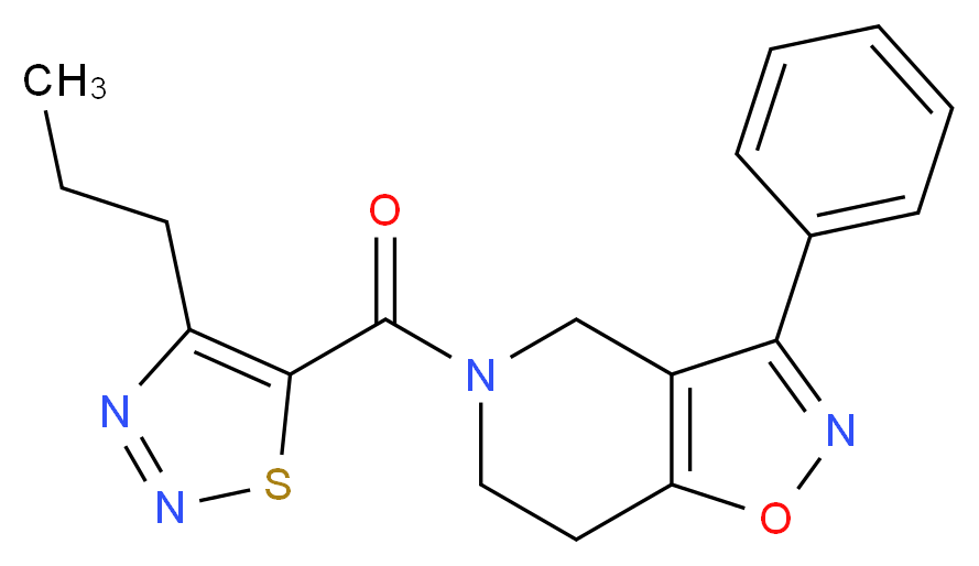 3-phenyl-5-[(4-propyl-1,2,3-thiadiazol-5-yl)carbonyl]-4,5,6,7-tetrahydroisoxazolo[4,5-c]pyridine_分子结构_CAS_)