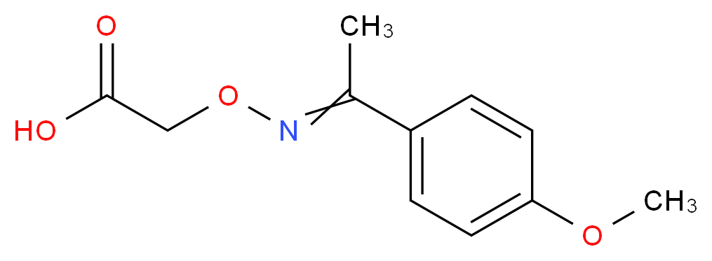2-({[1-(4-methoxyphenyl)ethylidene]amino}oxy)acetic acid_分子结构_CAS_63564-07-8