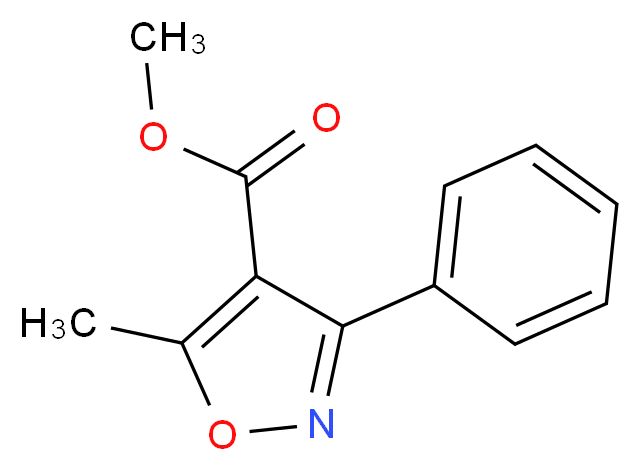 Methyl 5-methyl-3-phenyl-4-isoxazolecarboxylate_分子结构_CAS_2065-28-3)