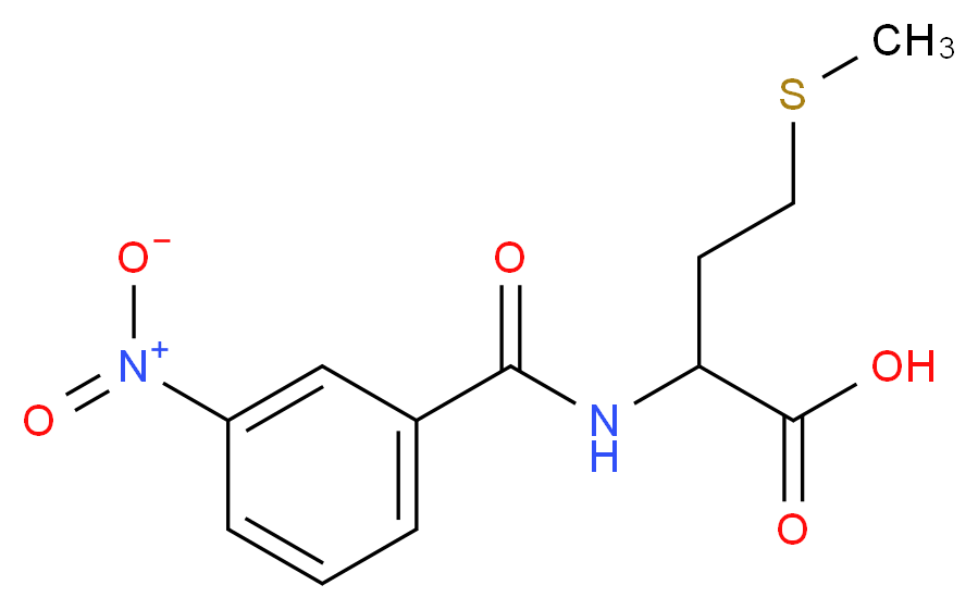 4-(methylsulfanyl)-2-[(3-nitrophenyl)formamido]butanoic acid_分子结构_CAS_65084-34-6