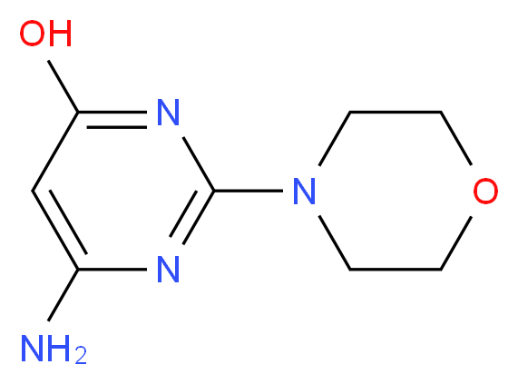 6-amino-2-(morpholin-4-yl)pyrimidin-4-ol_分子结构_CAS_104637-63-0