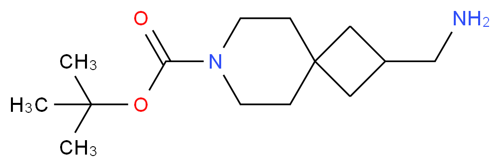 2-Aminomethyl-7-azaspiro[3.5]nonane-7-carboxylic acid tert-butyl ester_分子结构_CAS_1160247-15-3)