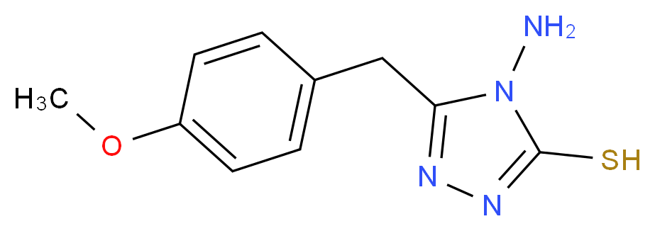 4-amino-5-[(4-methoxyphenyl)methyl]-4H-1,2,4-triazole-3-thiol_分子结构_CAS_93073-14-4