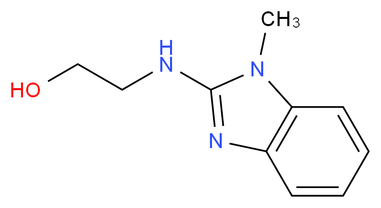 2-[(1-methyl-1H-1,3-benzodiazol-2-yl)amino]ethan-1-ol_分子结构_CAS_57262-39-2