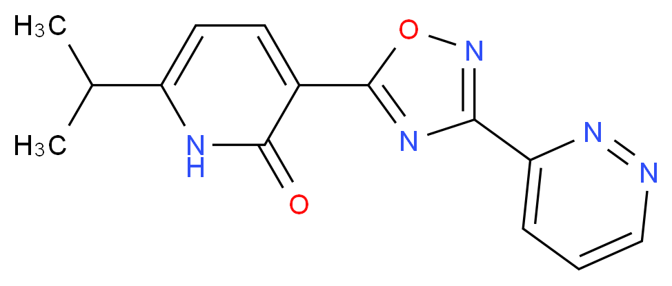 6-isopropyl-3-[3-(3-pyridazinyl)-1,2,4-oxadiazol-5-yl]-2(1H)-pyridinone_分子结构_CAS_)