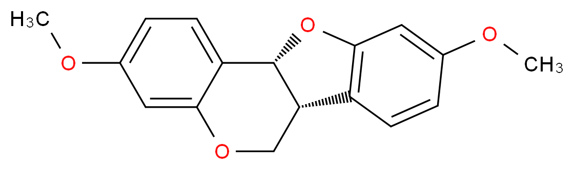 (1R,10R)-5,14-dimethoxy-8,17-dioxatetracyclo[8.7.0.0<sup>2</sup>,<sup>7</sup>.0<sup>1</sup><sup>1</sup>,<sup>1</sup><sup>6</sup>]heptadeca-2,4,6,11(16),12,14-hexaene_分子结构_CAS_606-91-7