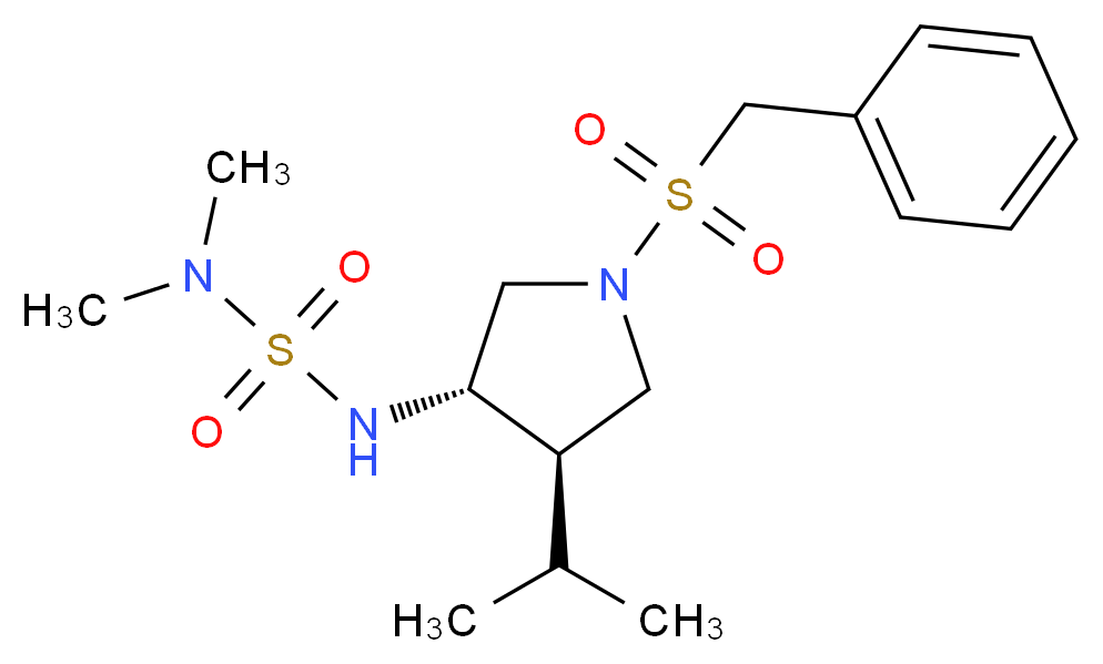 N'-[(3S*,4R*)-1-(benzylsulfonyl)-4-isopropyl-3-pyrrolidinyl]-N,N-dimethylsulfamide_分子结构_CAS_)