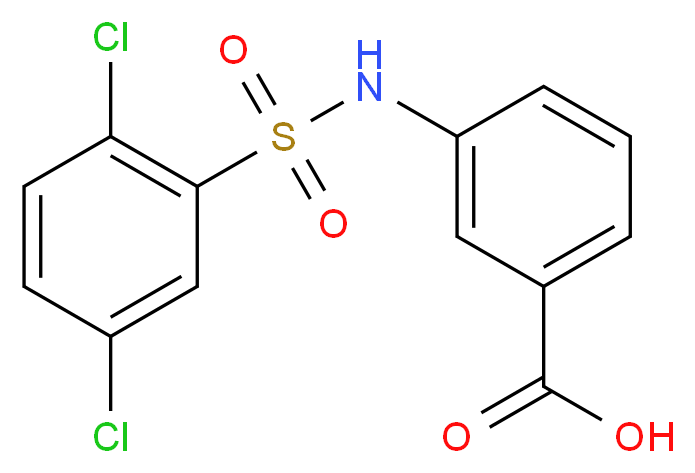 3-(2,5-dichlorobenzenesulfonamido)benzoic acid_分子结构_CAS_88522-30-9