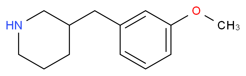 3-(3-Methoxybenzyl)piperidine_分子结构_CAS_766487-11-0)