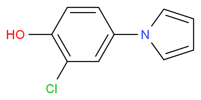 2-Chloro-4-(1H-pyrrol-1-yl)benzenol_分子结构_CAS_)