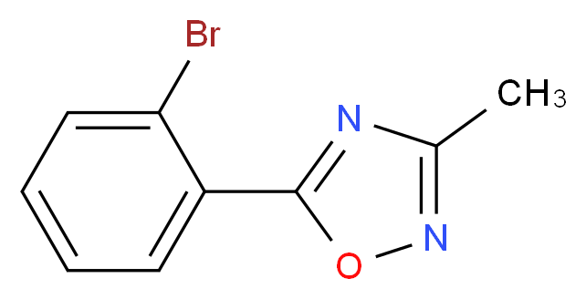 5-(2-bromophenyl)-3-methyl-1,2,4-oxadiazole_分子结构_CAS_375857-64-0)