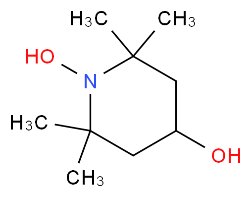 2,2,6,6-tetramethylpiperidine-1,4-diol_分子结构_CAS_2226-96-2