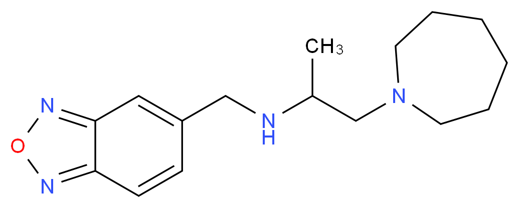 (2-azepan-1-yl-1-methylethyl)(2,1,3-benzoxadiazol-5-ylmethyl)amine_分子结构_CAS_)