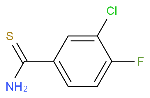 3-chloro-4-fluorobenzene-1-carbothioamide_分子结构_CAS_130560-97-3