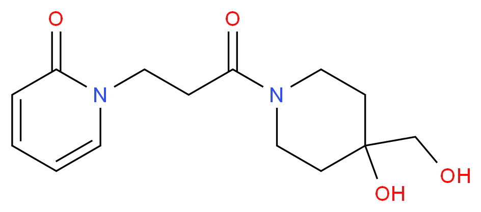 1-{3-[4-hydroxy-4-(hydroxymethyl)piperidin-1-yl]-3-oxopropyl}pyridin-2(1H)-one_分子结构_CAS_)