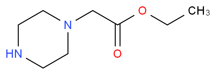 N-(Ethoxycarbonylmethyl)piperazine_分子结构_CAS_40004-08-8)