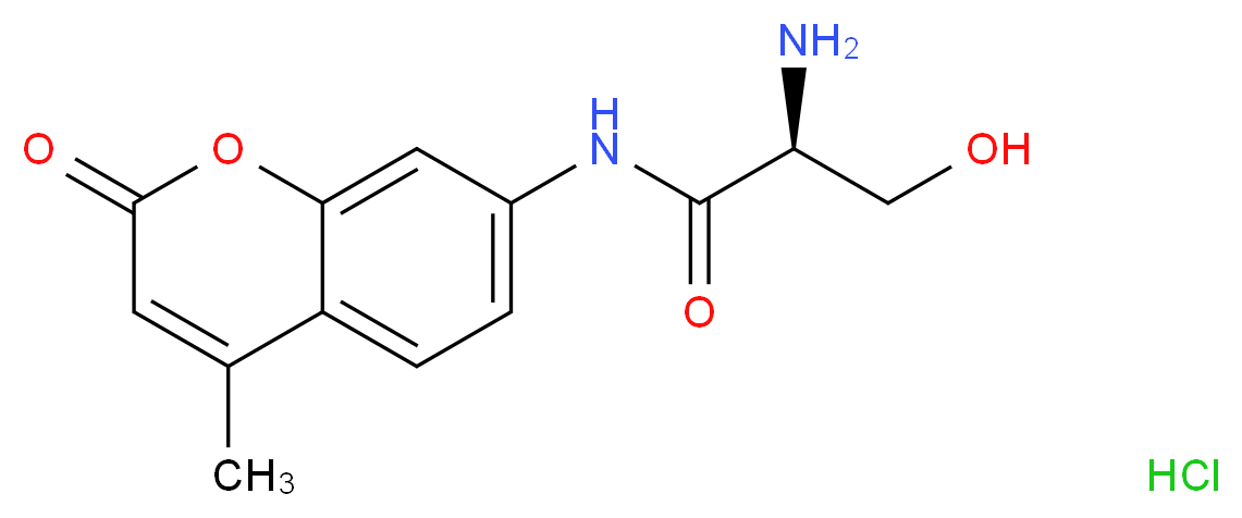 (2S)-2-amino-3-hydroxy-N-(4-methyl-2-oxo-2H-chromen-7-yl)propanamide hydrochloride_分子结构_CAS_115918-60-0