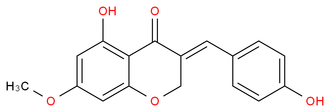 5-Hydroxy-7-methoxy-3-(4-
hydroxybenzylidene)chroman-4-one_分子结构_CAS_259653-54-8)