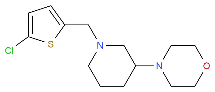 4-{1-[(5-chloro-2-thienyl)methyl]-3-piperidinyl}morpholine_分子结构_CAS_)