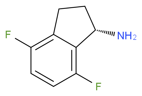 (1S)-4,7-DIFLUORO-2,3-DIHYDRO-1H-INDEN-1-AMINE_分子结构_CAS_945950-79-8)