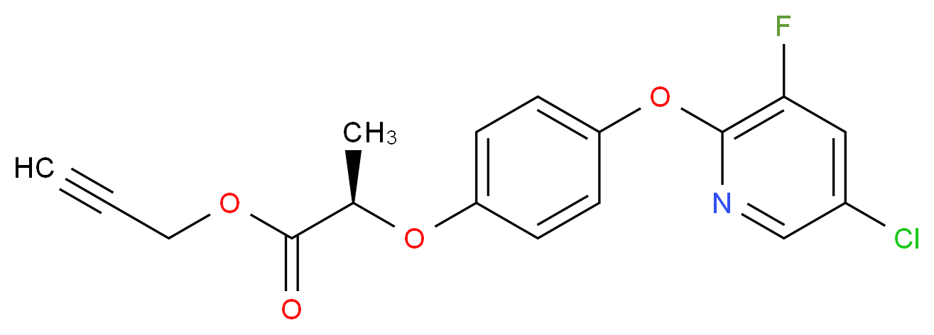 prop-2-yn-1-yl (2R)-2-{4-[(5-chloro-3-fluoropyridin-2-yl)oxy]phenoxy}propanoate_分子结构_CAS_105512-06-9