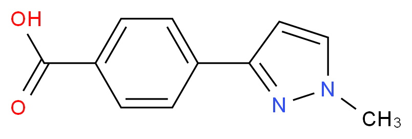 4-(1-methyl-1H-pyrazol-3-yl)benzoic acid_分子结构_CAS_915707-39-0