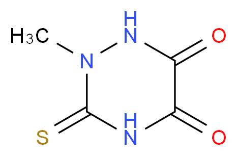 2-methyl-3-sulfanylidene-1,2,4-triazinane-5,6-dione_分子结构_CAS_58909-39-0