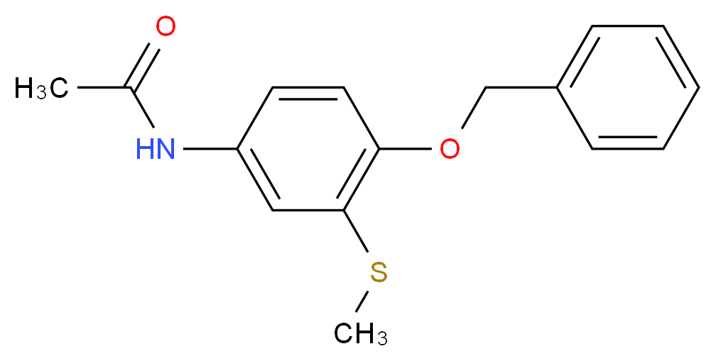 N-[4-(benzyloxy)-3-(methylsulfanyl)phenyl]acetamide_分子结构_CAS_1076198-94-1