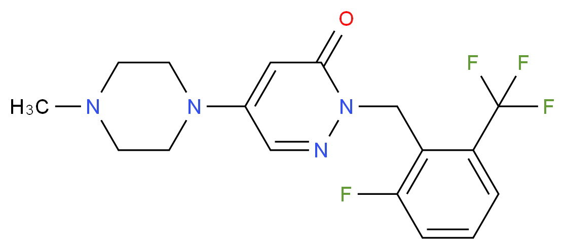 2-[2-fluoro-6-(trifluoromethyl)benzyl]-5-(4-methyl-1-piperazinyl)-3(2H)-pyridazinone_分子结构_CAS_)