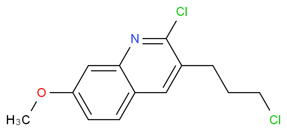 2-chloro-3-(3-chloropropyl)-7-methoxyquinoline_分子结构_CAS_159383-58-1