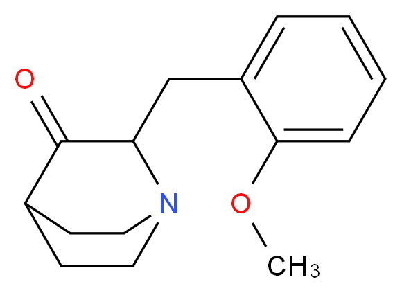 2-[(2-methoxyphenyl)methyl]-1-azabicyclo[2.2.2]octan-3-one_分子结构_CAS_196713-17-4
