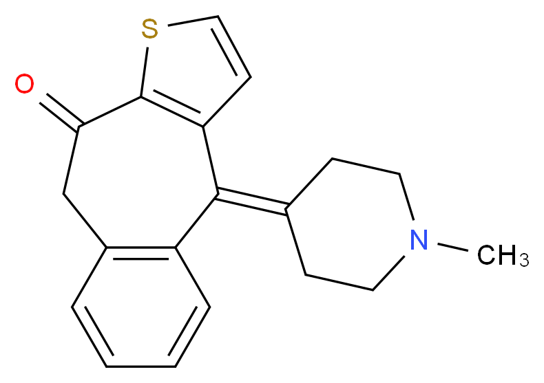 2-(1-methylpiperidin-4-ylidene)-6-thiatricyclo[8.4.0.0^{3,7}]tetradeca-1(10),3(7),4,11,13-pentaen-8-one_分子结构_CAS_34580-14-8