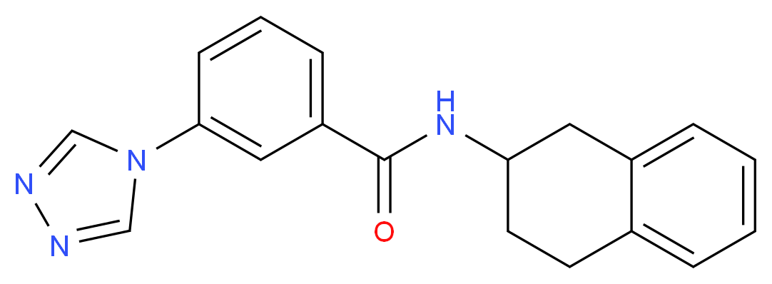 N-(1,2,3,4-tetrahydro-2-naphthalenyl)-3-(4H-1,2,4-triazol-4-yl)benzamide_分子结构_CAS_)