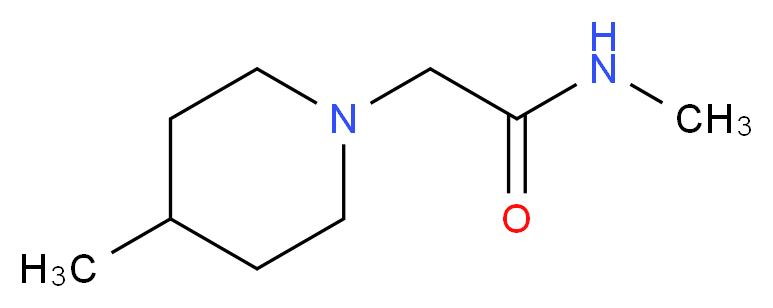 N-Methyl-2-(4-methylpiperidin-1-yl)acetamide_分子结构_CAS_)