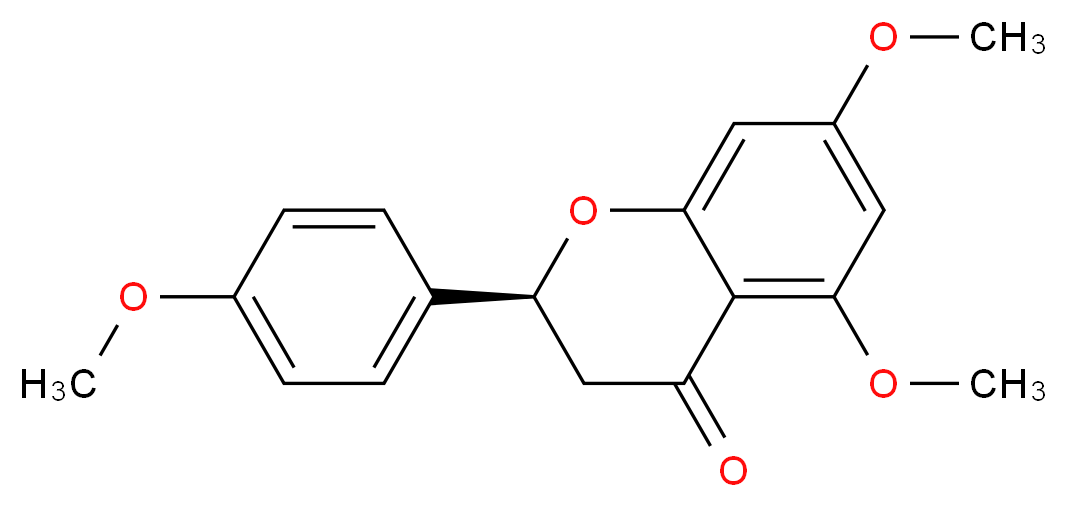 (2S)-5,7-dimethoxy-2-(4-methoxyphenyl)-3,4-dihydro-2H-1-benzopyran-4-one_分子结构_CAS_38302-15-7