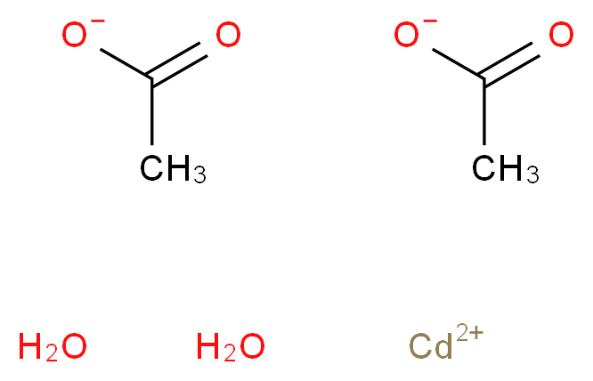 cadmium(2+) ion diacetate dihydrate_分子结构_CAS_5743-04-4