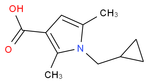 1-(cyclopropylmethyl)-2,5-dimethyl-1H-pyrrole-3-carboxylic acid_分子结构_CAS_)
