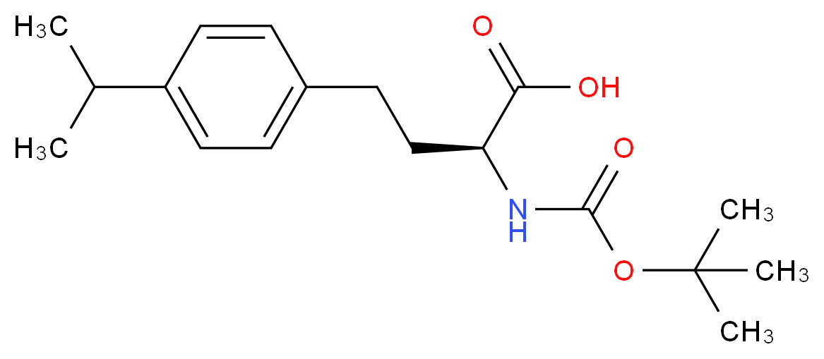 (S)-2-TERT-BUTOXYCARBONYLAMINO-4-(4-ISOPROPYL-PHENYL)-BUTYRIC ACID_分子结构_CAS_)